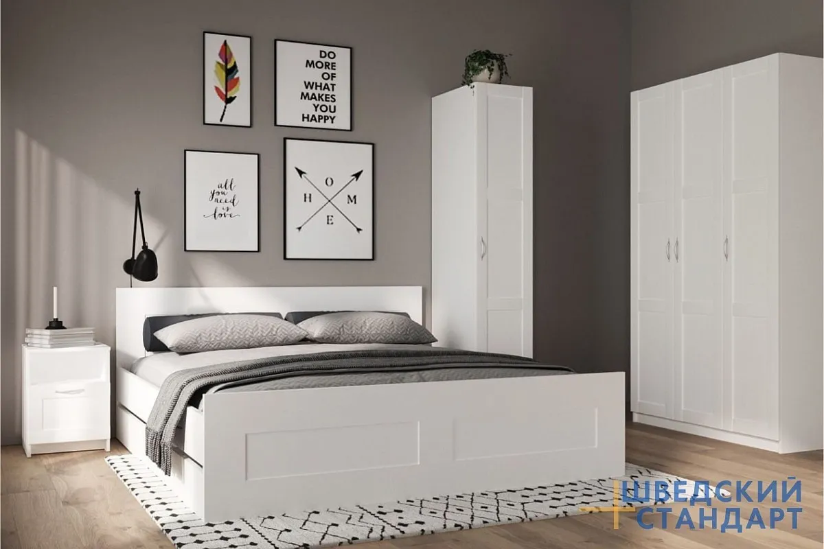 Ящик выкатной для кроватей СИРИУС, 138х60х20 см, белый | изображение 5