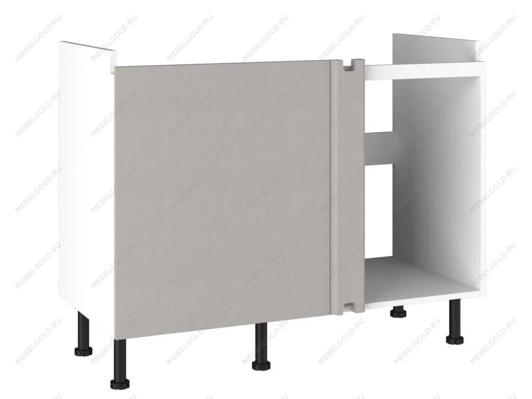 Стол под мойку угловой СМУ-120, Виста (1100*534*870) Экокожа Бежевый, 26505