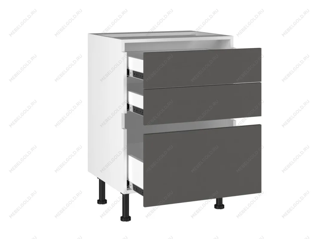 Стол с ящиками СЯ-60, Виста (600*523*870) Экокожа Серый, 26619 | изображение 1