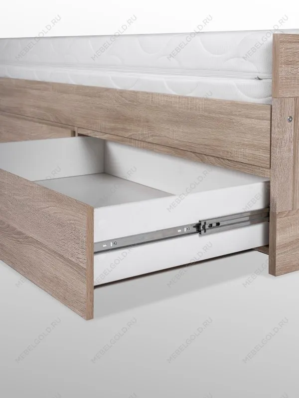 Кровать раздвижная Сириус, с ящиками, 80х200/160х200 см, бежевая, дуб сонома | изображение 13