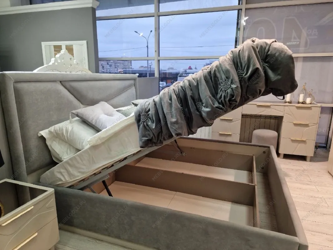 Ящик с подъемным механизмом Лейла 180x200 см серый | изображение 4