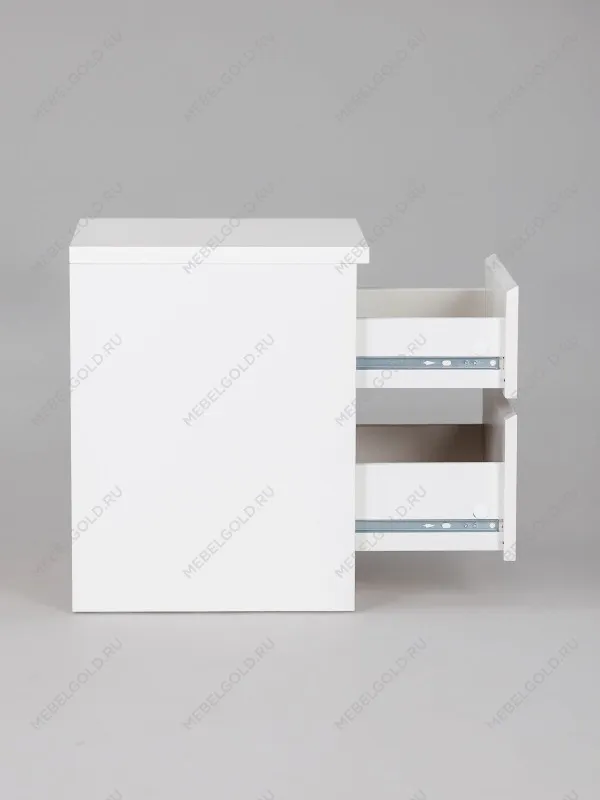 Тумба прикроватная Кастор, 2 ящика, 40х37х49 см, белая | изображение 10