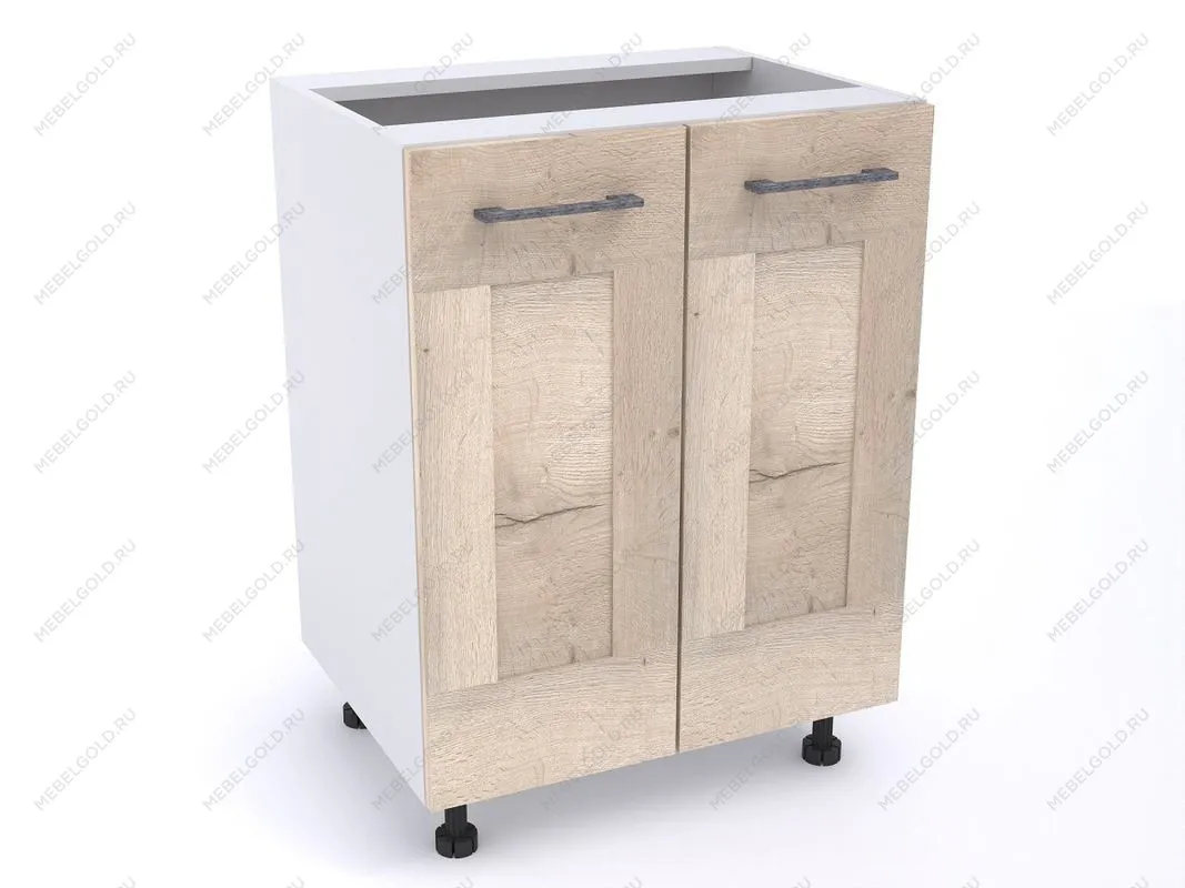 Стол С-60 (520) 2-х дверный, Дублин (600*520*820) Дуб галифакс белый, 21678