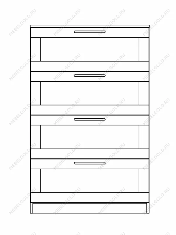 Комод Сириус, 4 ящика, 78х41х123 см, белый | изображение 16