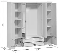 Шкаф Кентаки SZF6D2S белый