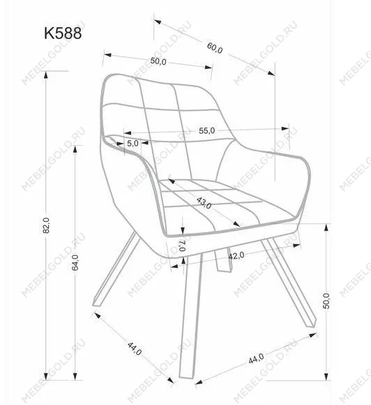 Стул кухонный Halmar K588 (черный/черный) | изображение 6