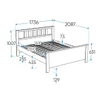 САГА кровать двойная 160х200 кашемир/ясень | изображение 2