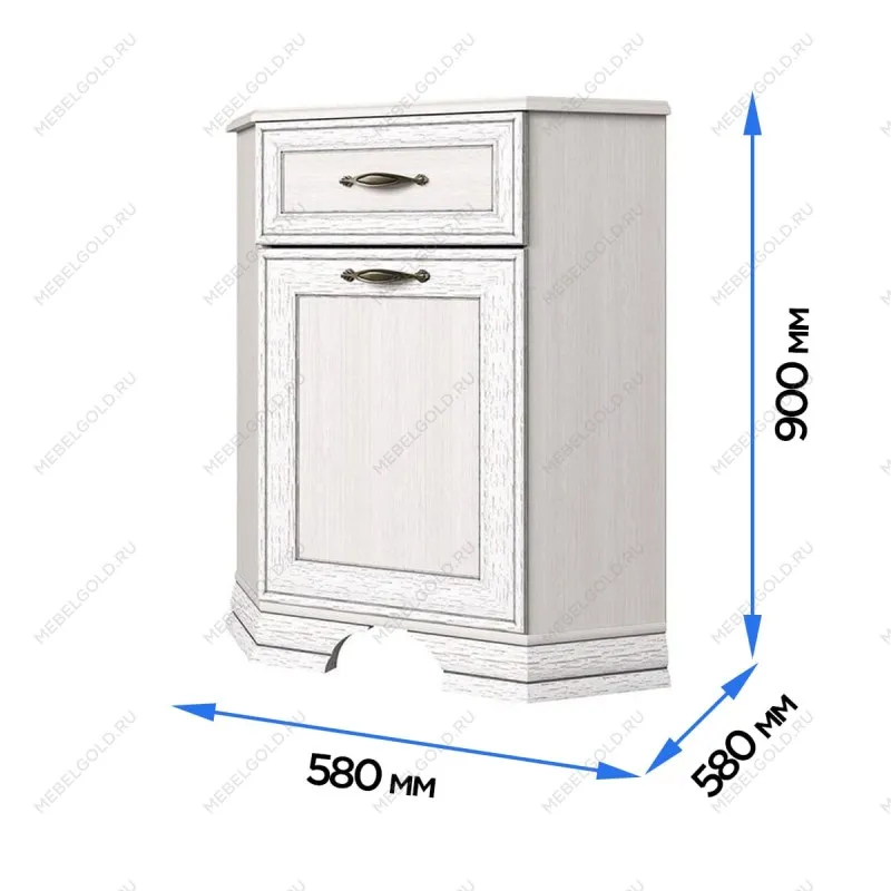 Лобня - Тумба Тиффани 1D1SU угловая вудлайн кремовый | изображение 2