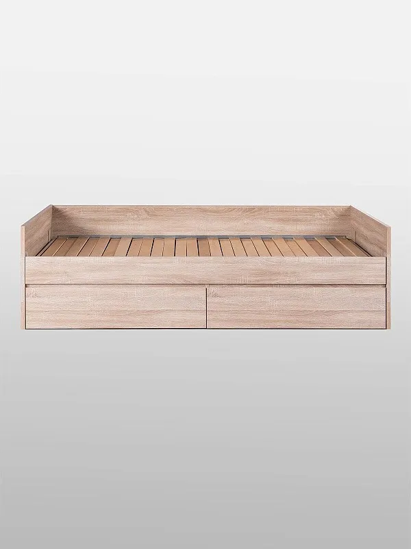 Кровать раздвижная Сириус, с ящиками, 80х200/160х200 см, бежевая, дуб сонома | изображение 5