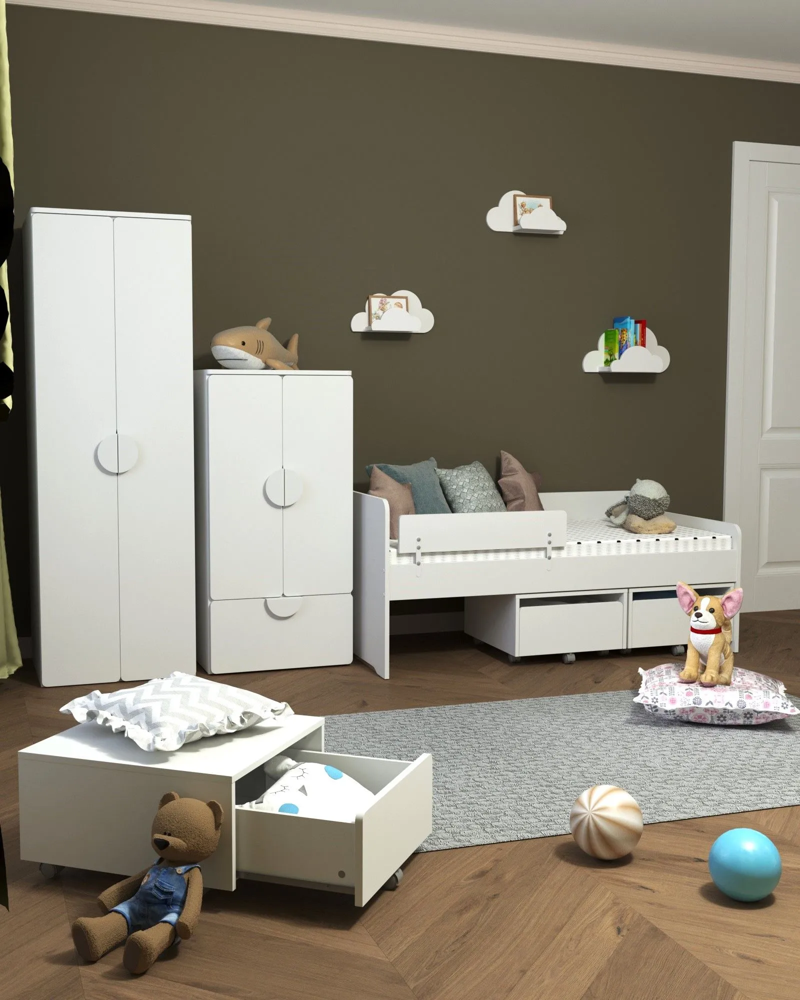 ПИКСИ бортик для кровати 73,5х15х2,2, робкий подснежник | изображение 7