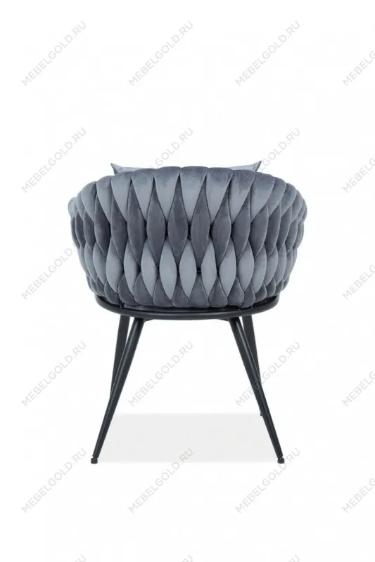 Стул кухонный Signal NUVO Velvet Bluvel 14 (серый/черный мат) | изображение 2