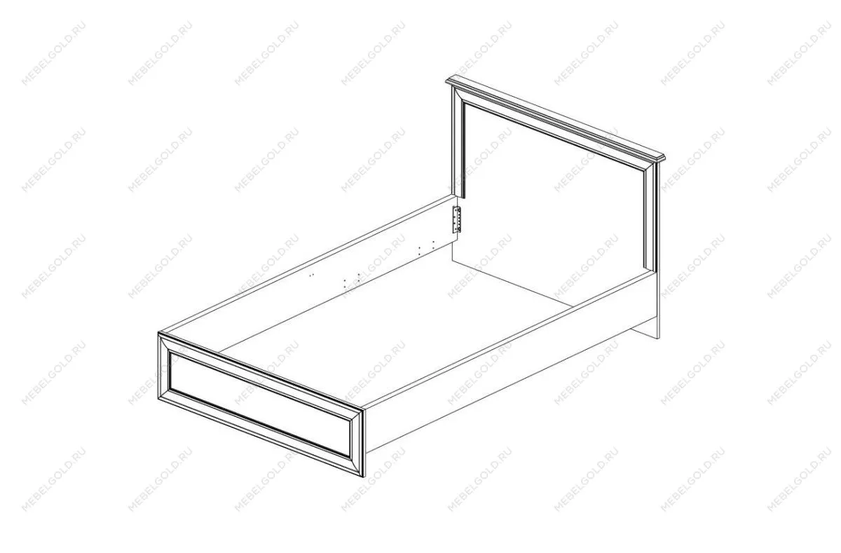 Центральный склад - Кровать Тиффани 140 вудлайн кремовый | изображение 1