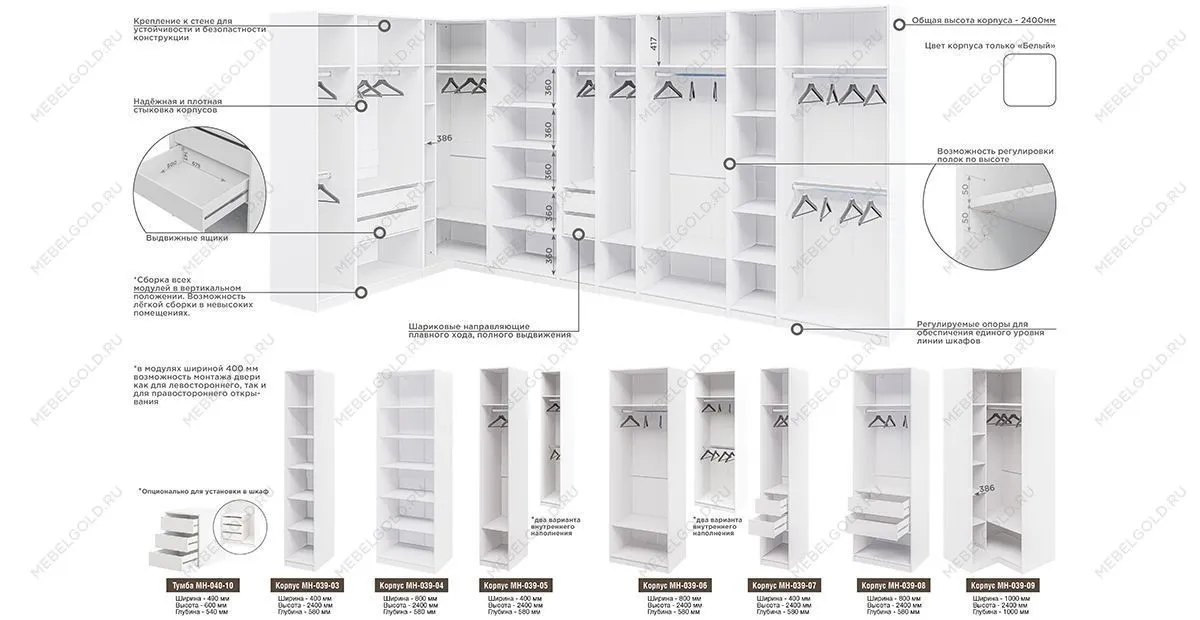 Шкаф-пенал Отис МН-039-05 П9 с фасадом МДФ (краска матовая RAL) | изображение 2