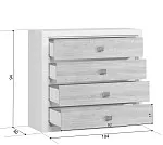 Комод Коен KOM4S ясень снежный | изображение 4