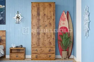 Шкаф со штангой Индиана JSZF2D2S дуб саттер