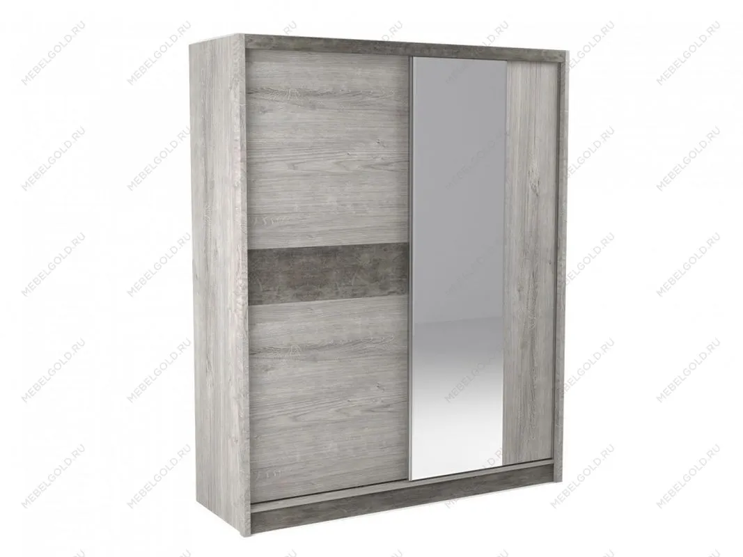 Шкаф-купе 2-х дверный NEW 2200, Денвер (1778*631*2200) Риббек серый, 11721