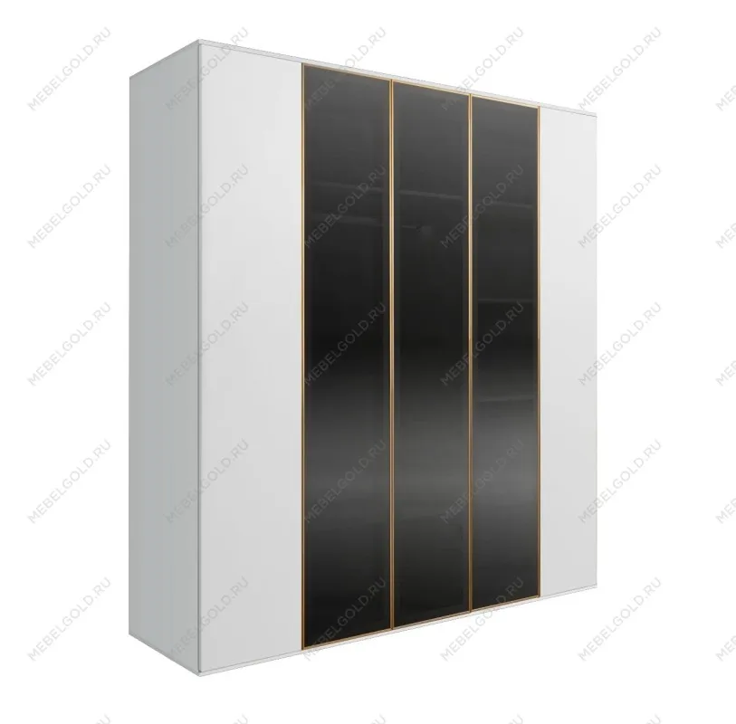 Шкаф 5-ти дв. Bogemia Air (Белый/Золото) БМШ2/5(3)