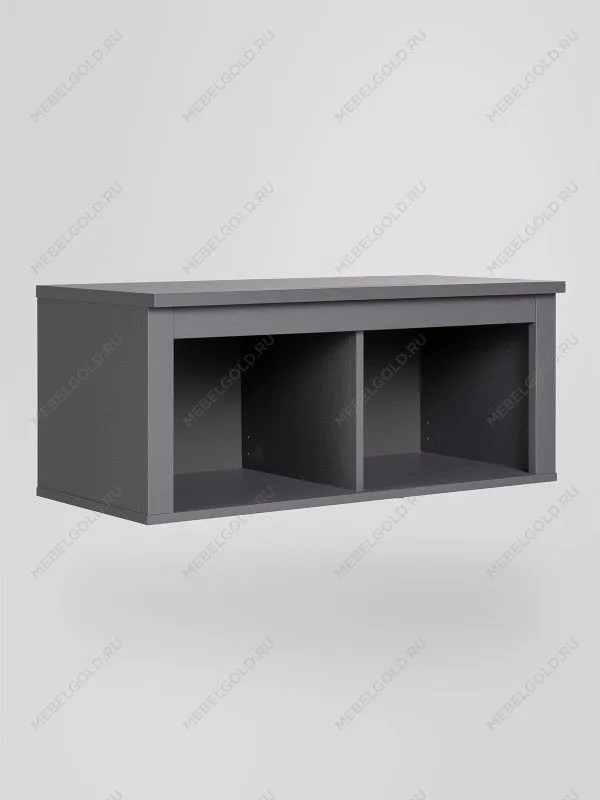 Полка навесная Сага, 2 секции, серая | изображение 5