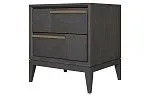 Тумба прикроватная Сидней 2 ящика, дуб графит | изображение 1