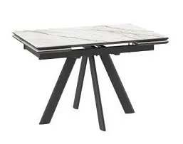 Стол с керамическим покрытием Джейтон-120 (CALAKATTA GOLD ST CER/Черный) 120(30+30)х80