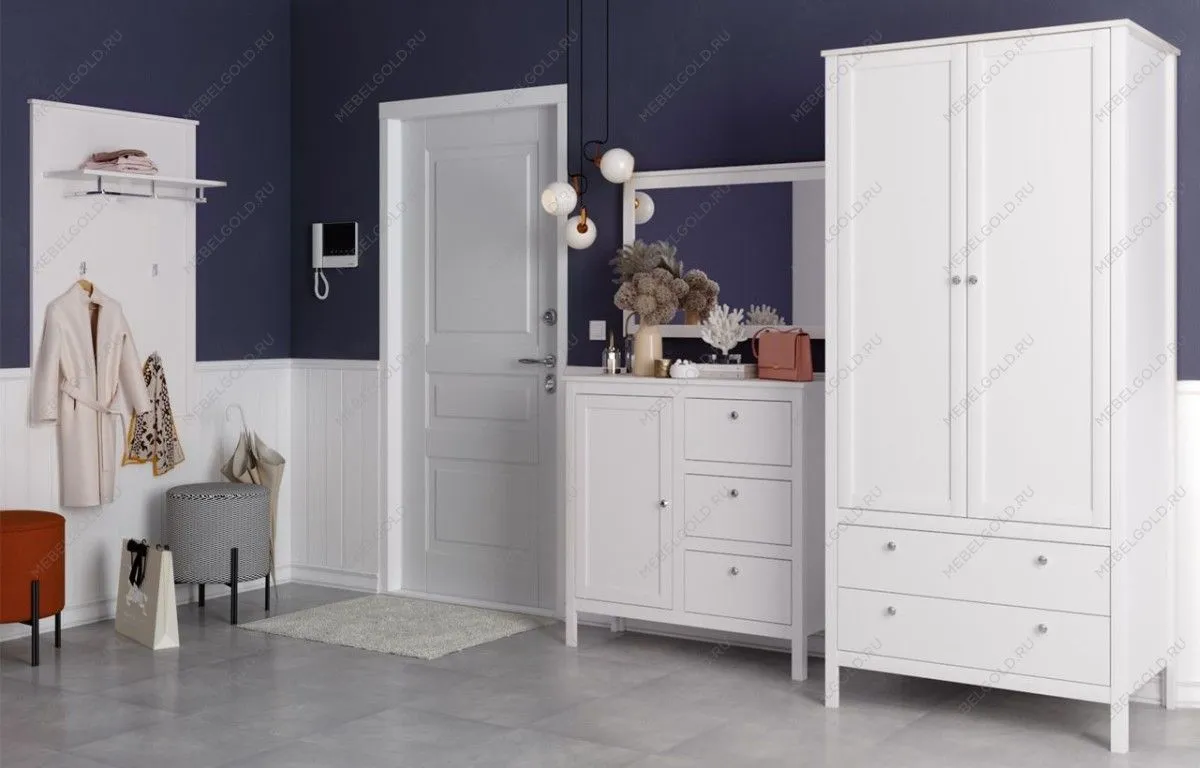 Шкаф Ева (Хельга) SZF2D2S/90 белый | изображение 8