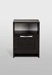 Тумба прикроватная Сириус, 1 ящик, 41х39х53с м, дуб венге, черно-коричневая | изображение 6