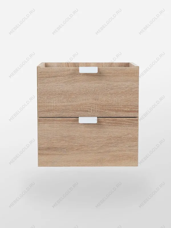 Модуль с двумя ящиками , для стеллажа ФОРА, ручка металл, 33х33х37, дуб беленый | изображение 1