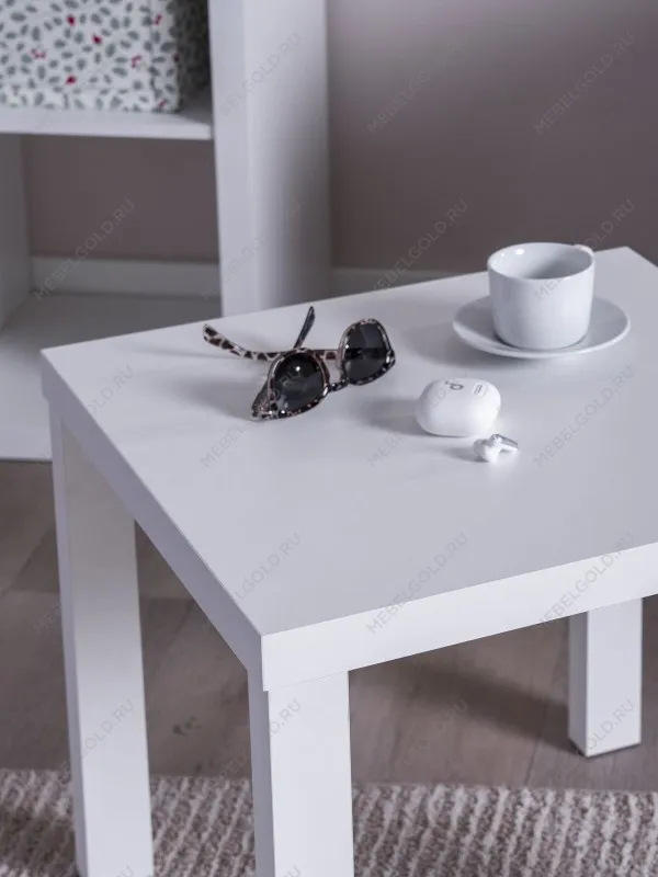 Стол журнальный Энкель, 50x50x45 см, белый | изображение 5