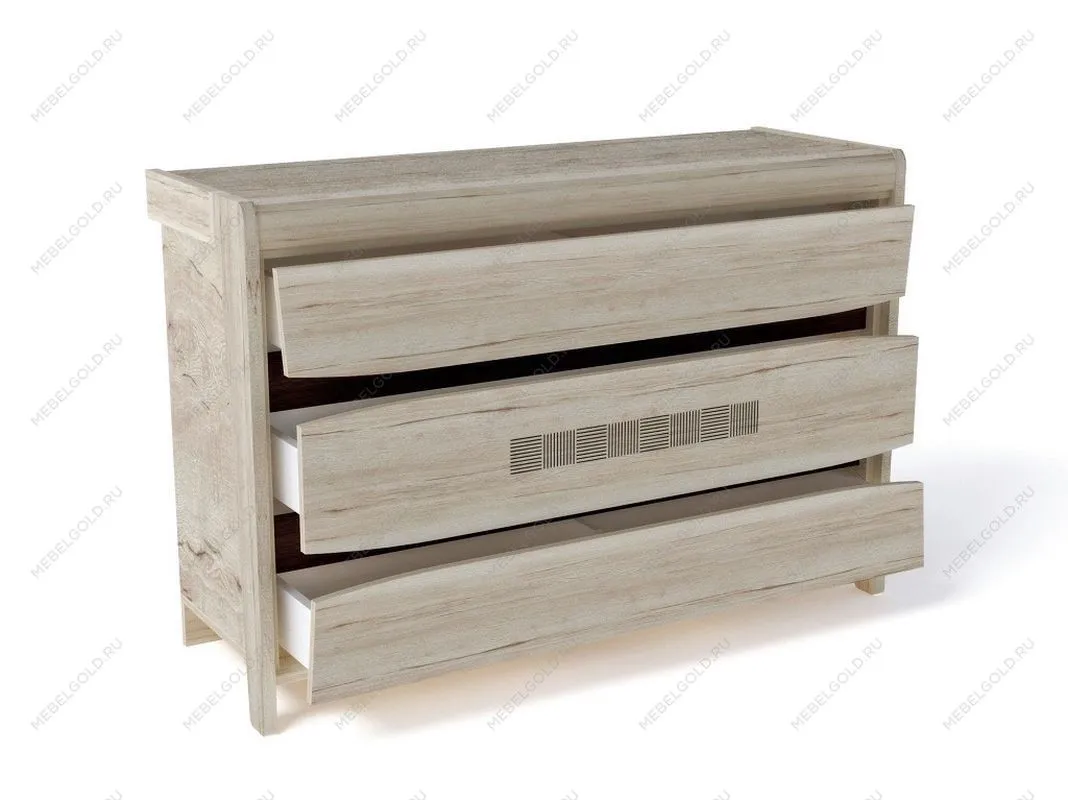 Комод, Мале (1244*434*834) Дуб галифакс белый, 11203