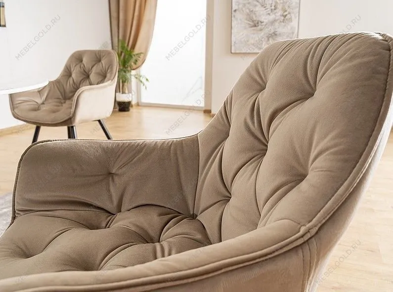 Стул кухонный Signal CHERRY VELVET (бежевый/черный) | изображение 2