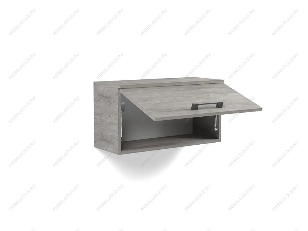 Шкаф-полка Д-9 навесная, Денвер (650*270*343) Риббек серый, 31312 | изображение 1