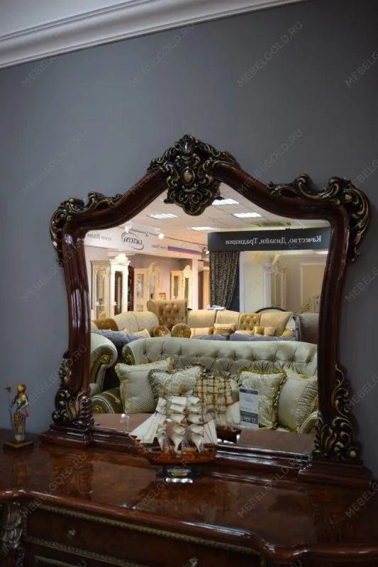 Комод Джоконда корень дуба глянец с зеркалом (гостиная) | изображение 4