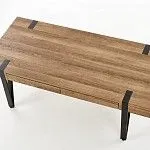 Стол журнальный Halmar TULUZA (орех медовый/черный) | изображение 2