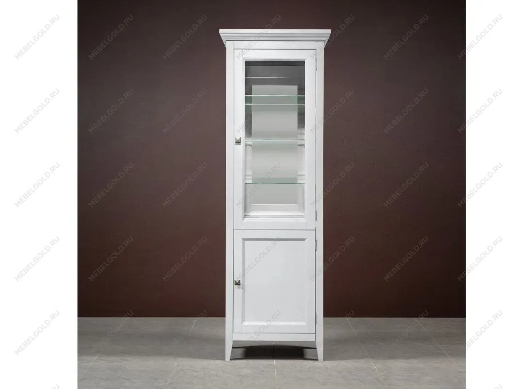 Витрина 1 дверная правая с зеркалом Manhattan (Белый) | изображение 2