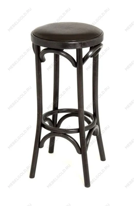 Табурет барный 750 Венский мягкий (венге, экокожа коричневая) | изображение 1