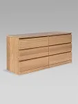 Комод Варма Прайм, 6 ящиков, горизонтальный, 160х77х48 см, шпон натурального дерева, дуб беленый | изображение 9