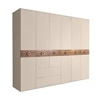 Шкаф 6-ти дверный с ящиками, Bogemia Wood Fi (Ваниль/Золото) БМШ2/61(Wo)