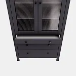 САГА шкаф с витриной 90 МОРУ серый | изображение 5