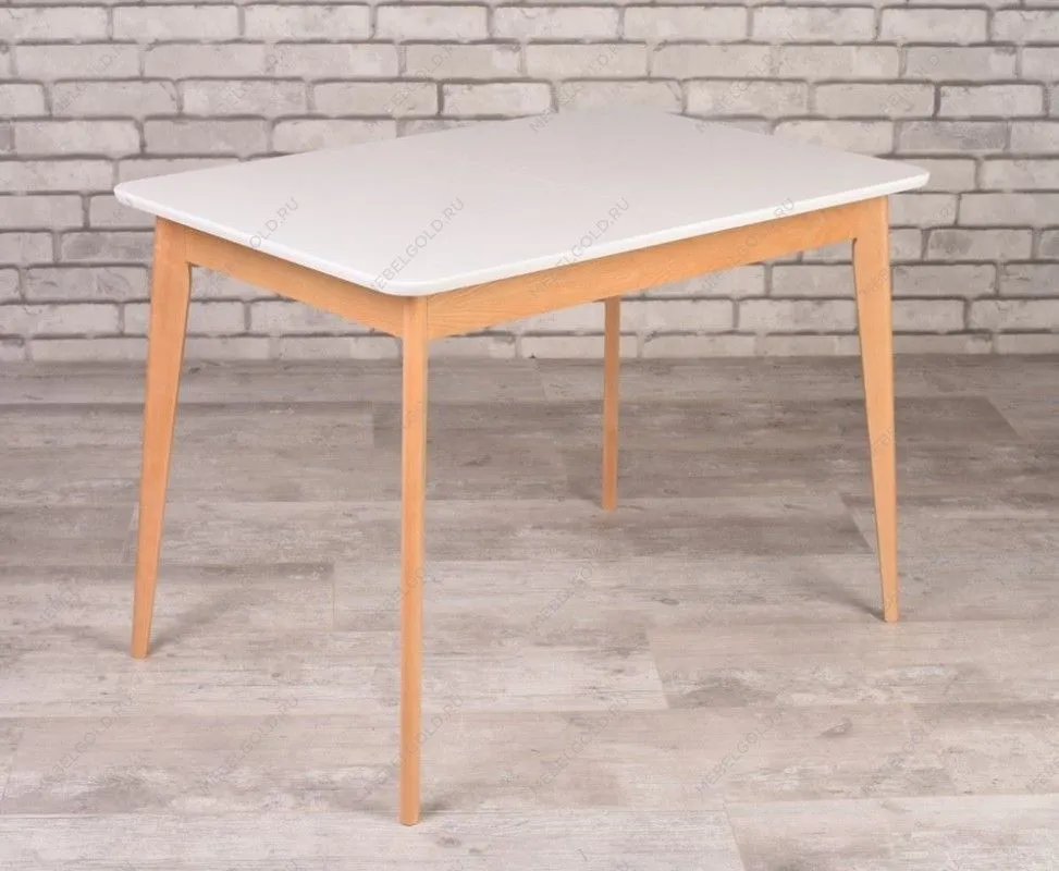 Стол Рэй-1200 (белая эмаль/светлый тон) | изображение 1