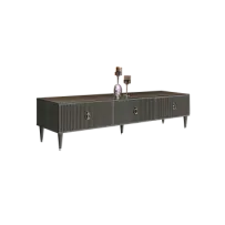 Тумба под телевизор 3 ящика Римини СОЛО (Серый/Серебро) РМТ-4(s)[10]