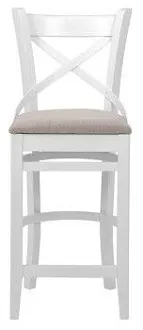 Стул барный Hugo (Белая эмаль/бежевый М02)
