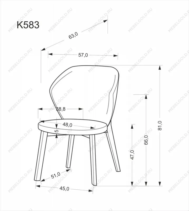 Стул кухонный Halmar K583 (бежевый/коричневый/орех) | изображение 10