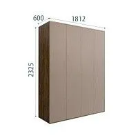 Шкаф 4-х дверный Bogemia Woodline Air (Мокка) БМШ2/4(0)