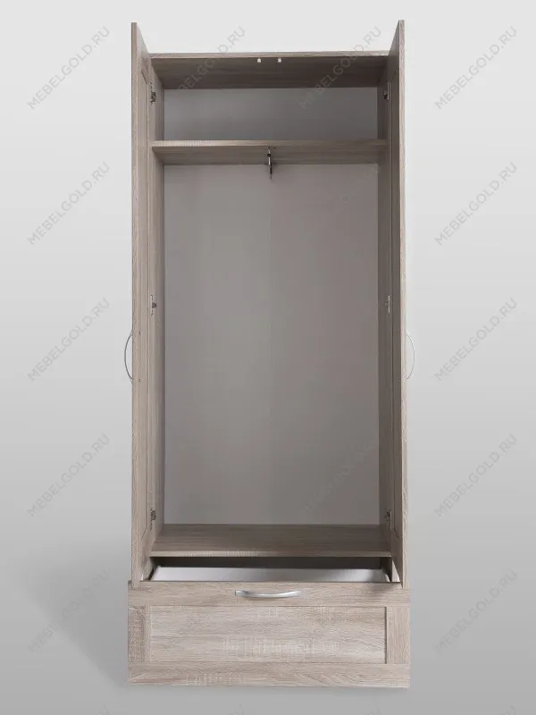 Шкаф Сириус узкий, с выдвижной вешалкой, 2 двери и 1 ящик, 78х41х190 см, дуб сонома | изображение 13