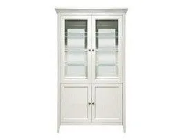 Витрина 2 дверная с зеркалом Manhattan (Молочный)