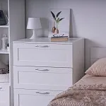 Комод Сириус, 3 ящика, 78х41х94 см, белый | изображение 2