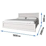 Центральный склад - Кровать Тиффани 140 вудлайн кремовый | изображение 2