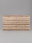 Комод Кастор, 6 ящиков, 129х40х71 см, дуб сонома | изображение 8