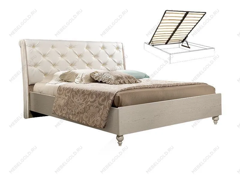 Кровать с подъемным механизмом Венеция дуб седан ВНКР140-1[3]