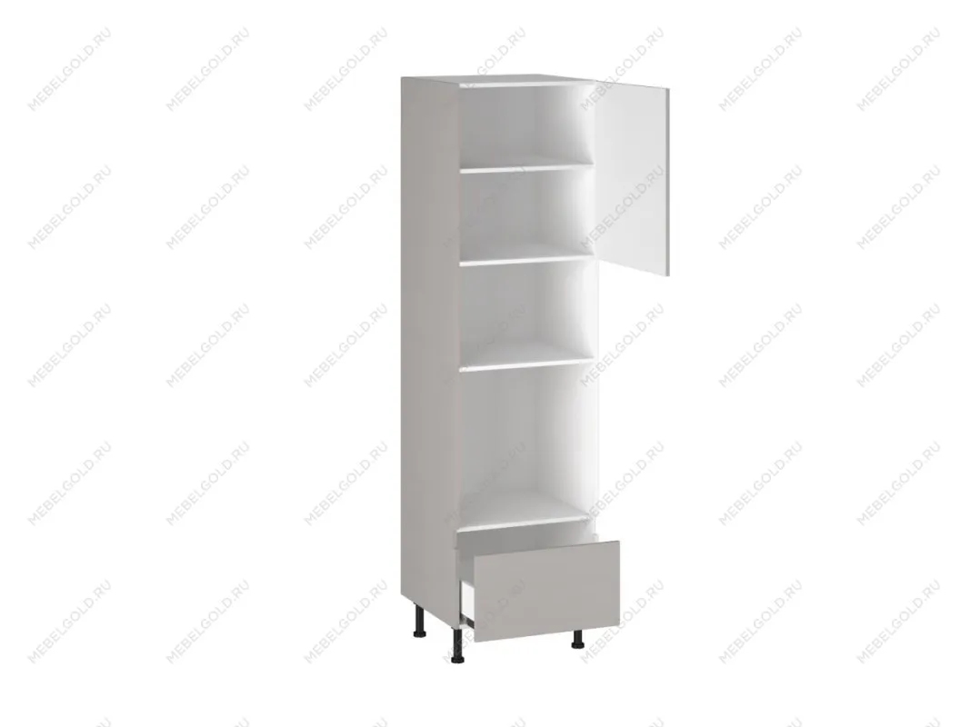 Шкаф-пенал П-1 бок левый МДФ, Виста (600*586*2216) Экокожа Бежевый, 26463 | изображение 1